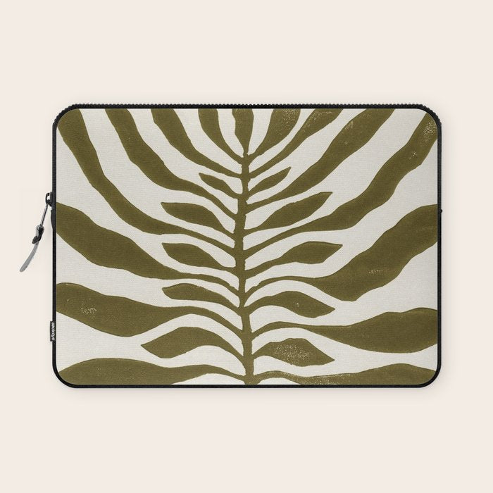 ne Hundred-Leaved Plant #22 / Lino Print Laptop Sleeve Gallery Image 1