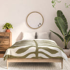 ne Hundred-Leaved Plant #22 / Lino Print Comforter Gallery Image 3