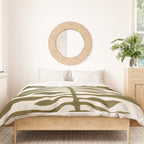 ne Hundred-Leaved Plant #22 / Lino Print Duvet Cover Gallery Image 3