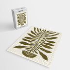 ne Hundred-Leaved Plant #22 / Lino Print Jigsaw Puzzle Gallery Image 2