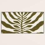 ne Hundred-Leaved Plant #22 / Lino Print Desk Mat Gallery Image 3