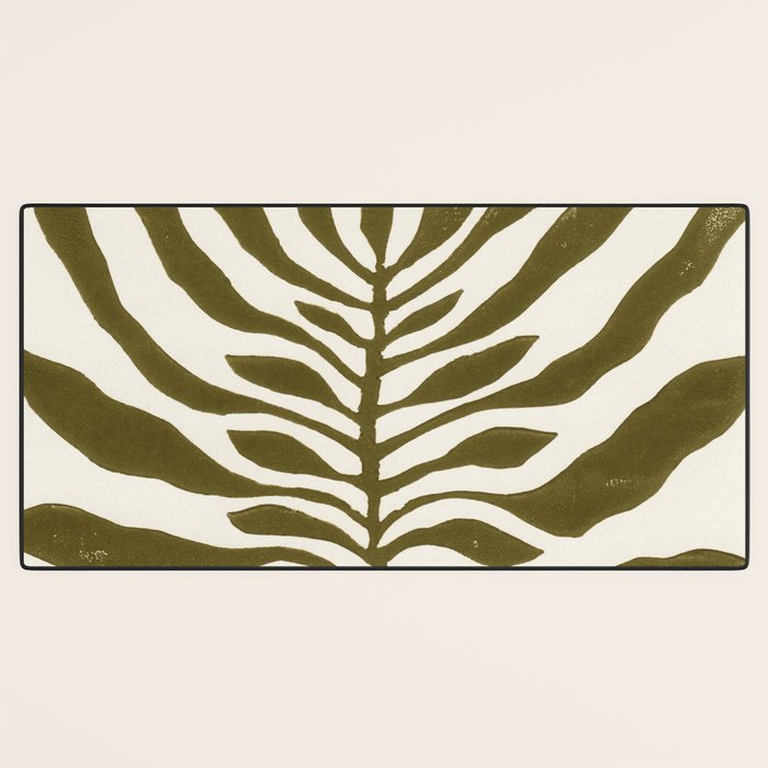 ne Hundred-Leaved Plant #22 / Lino Print Desk Mat Gallery Image 3
