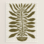 ne Hundred-Leaved Plant #22 / Lino Print Jigsaw Puzzle Gallery Image 1