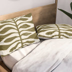 ne Hundred-Leaved Plant #22 / Lino Print Pillow Sham Gallery Image 2