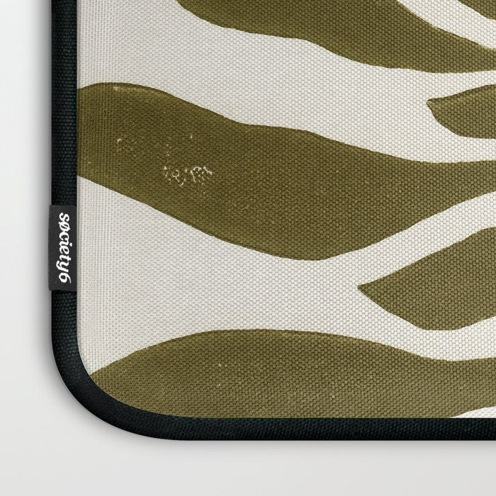 ne Hundred-Leaved Plant #22 / Lino Print Laptop Sleeve Gallery Image 3