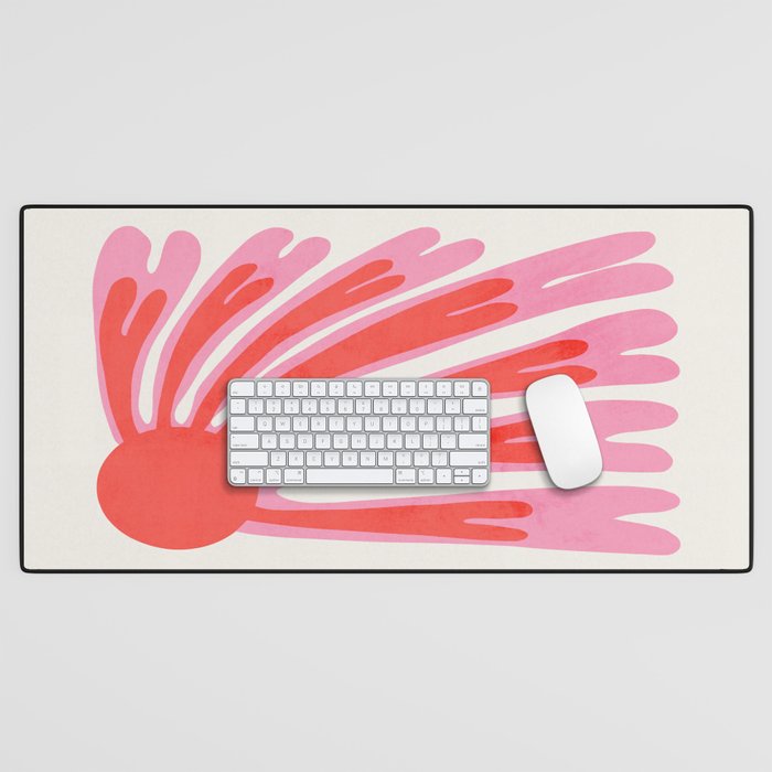 Tart & Amaranth: Wild Flower | Matisse Foliage Paper Cutouts Desk Mat Gallery Image 1