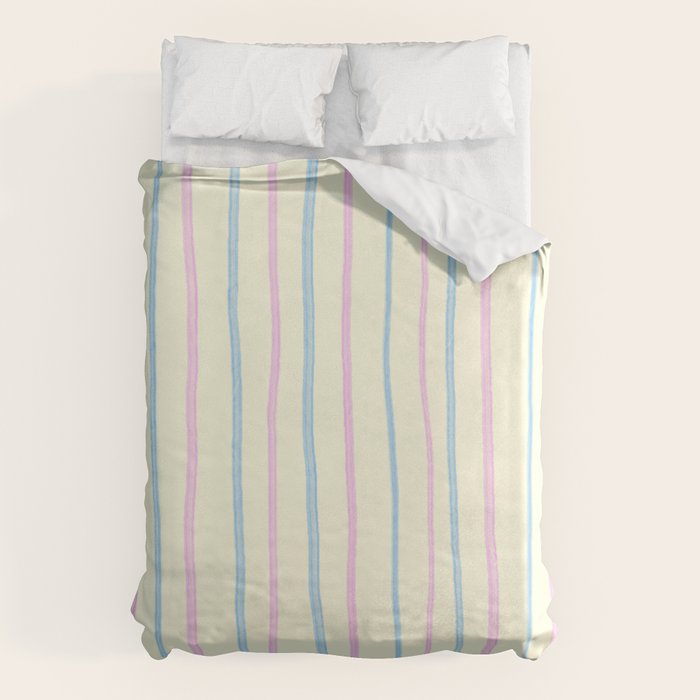 Cotton Candy Stripes Duvet Cover Gallery Image 1