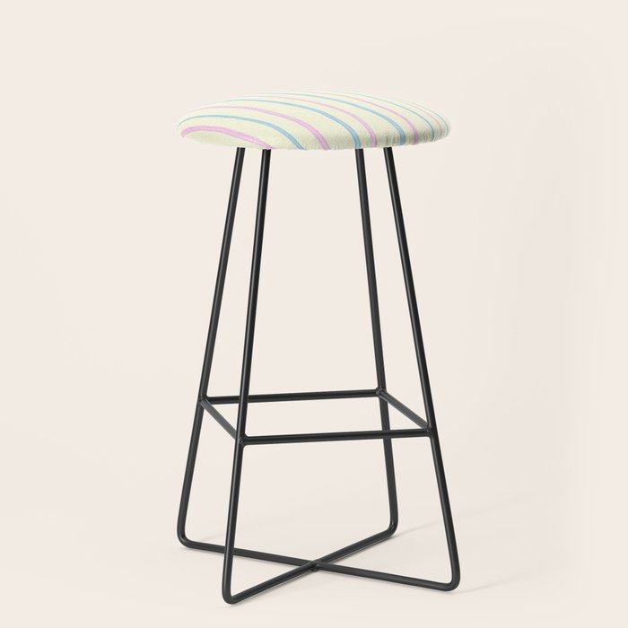 Cotton Candy Stripes Stool Gallery Image 1