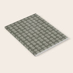 block print floral - dark olive Notebook Gallery Image 2
