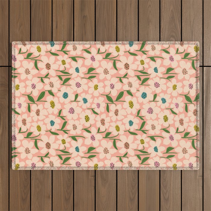 Blossom - Color fun Peach Outdoor Rug Gallery Image 1