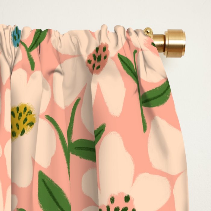 Blossom - Color fun Peach Window Curtain Gallery Image 2