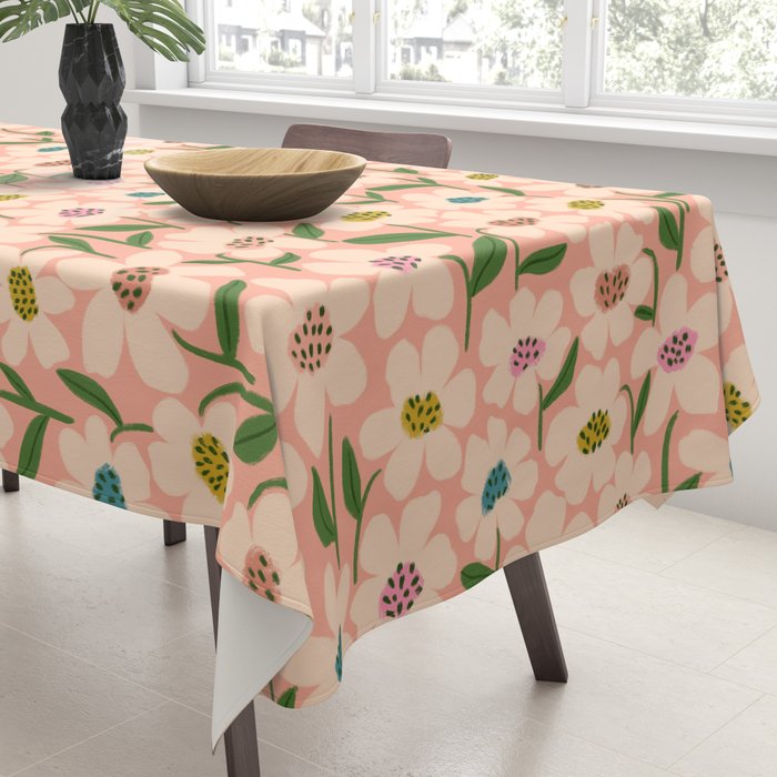 Blossom - Color fun Peach Tablecloth Gallery Image 3