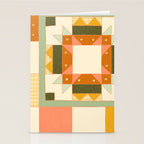 Vintage Quilt Square Stationery Card Gallery Image 2