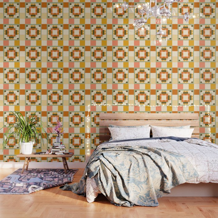 Vintage Quilt Square Wallpaper Gallery Image 3