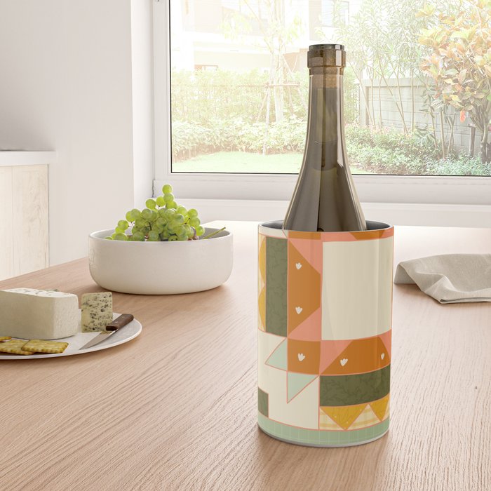 Vintage Quilt Square Wine Chiller Gallery Image 4