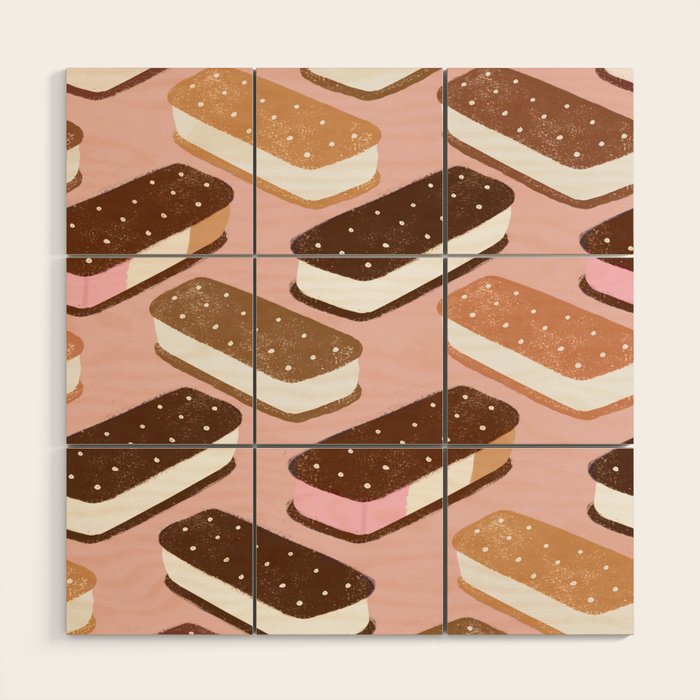 Ice Cream Sandwiches Wood Wall Art Gallery Image 1