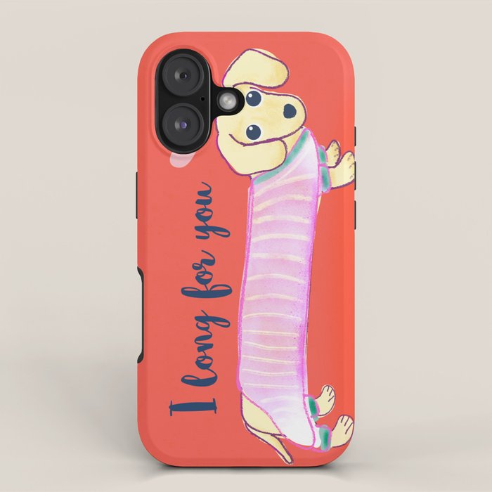 Valentine's Day dachshund dog iPhone Case Gallery Image 1