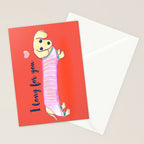 Valentine's Day dachshund dog Stationery Card Gallery Image 2