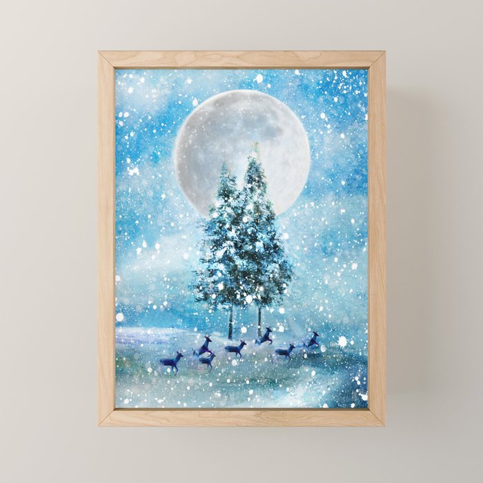 Winter Night 4 Mini Art Print Gallery Image 1