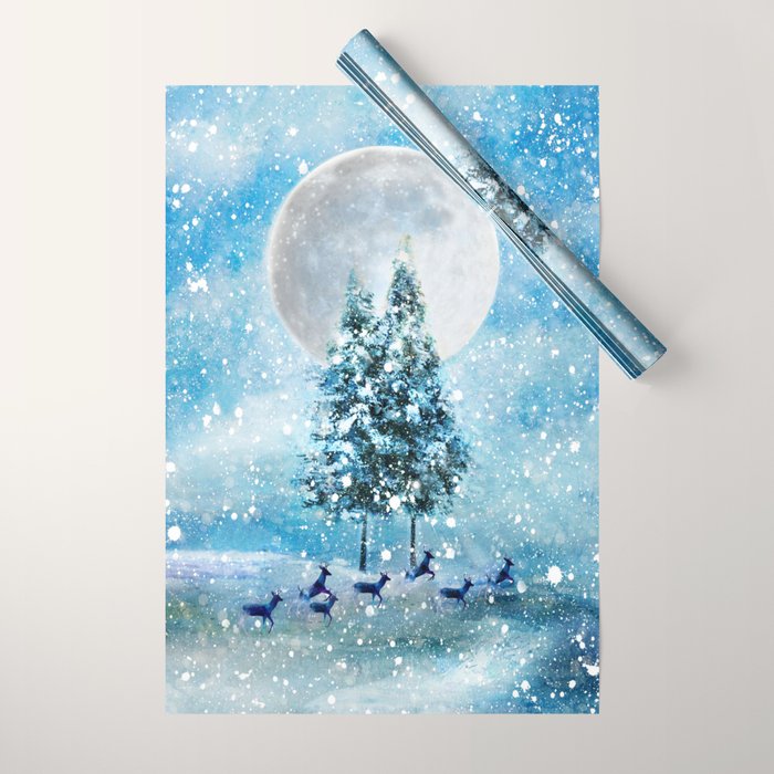 Winter Night 4 Wrapping Paper Gallery Image 1