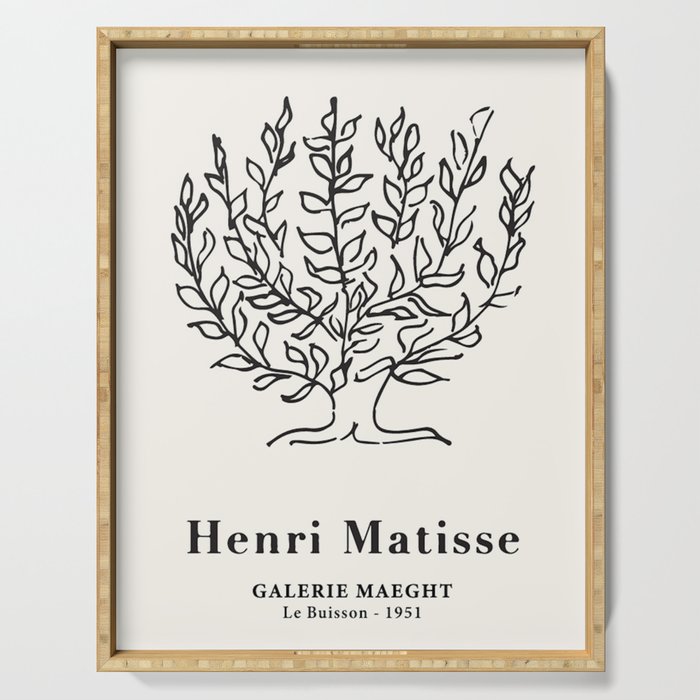 Henri Matisse 'Tree of Life' Abstract Line Art Serving Tray Gallery Image 1