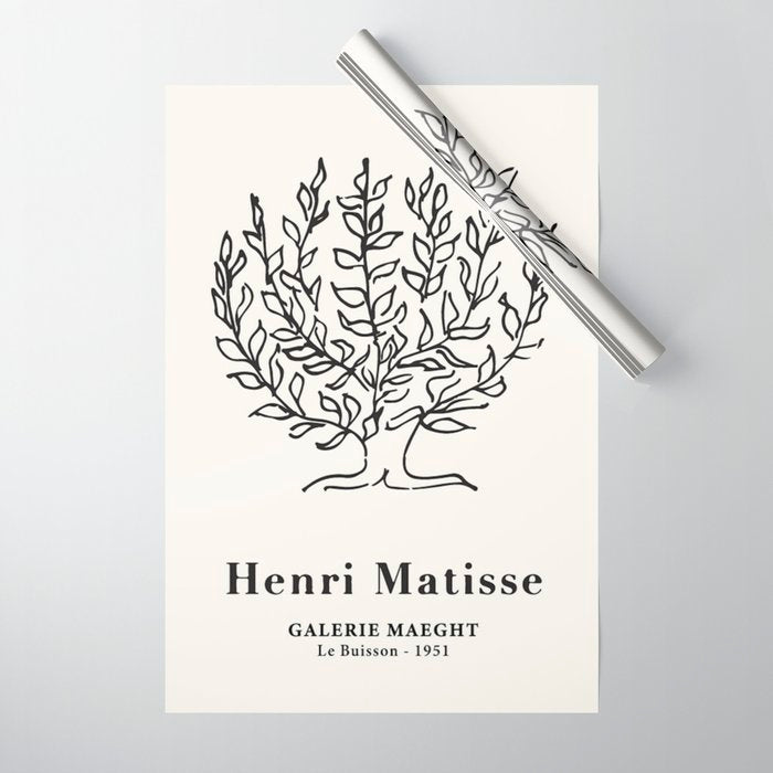 Henri Matisse 'Tree of Life' Abstract Line Art Wrapping Paper Gallery Image 1