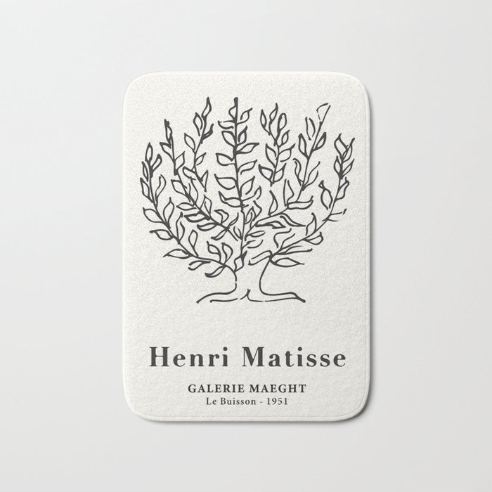 Henri Matisse 'Tree of Life' Abstract Line Art Bath Mat Gallery Image 1