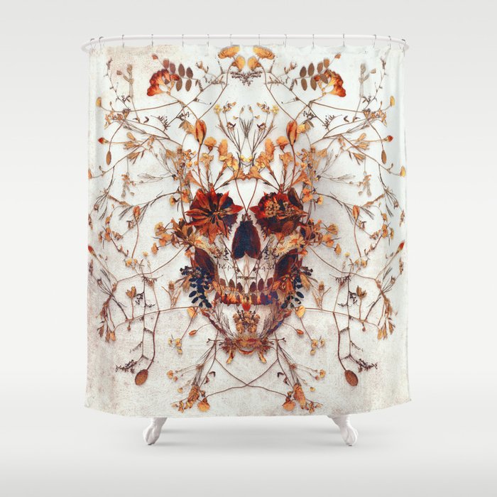 Delicate Skull Shower Curtain Gallery Image 1