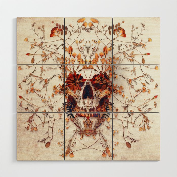 Delicate Skull Wood Wall Art Gallery Image 1