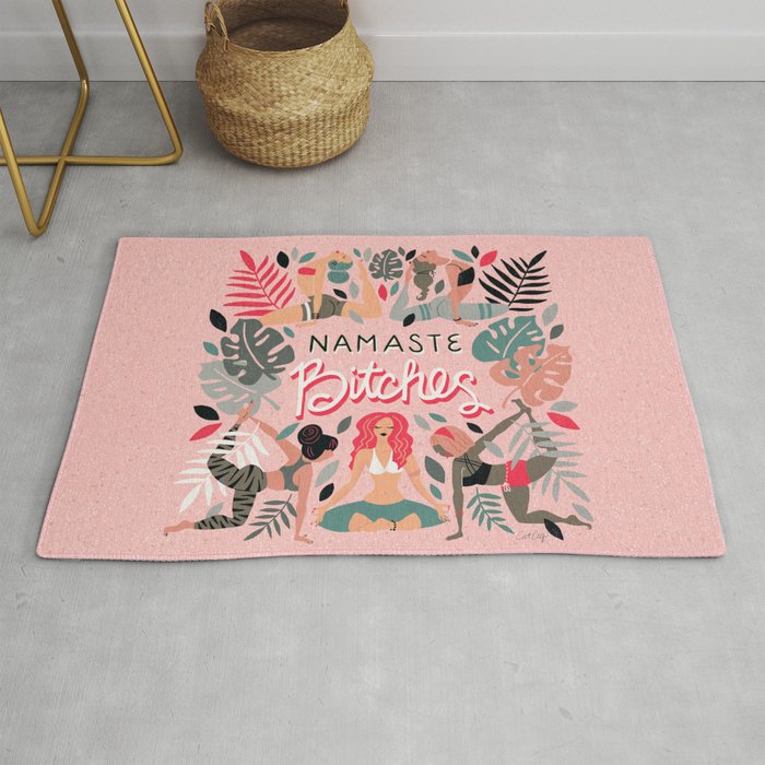 Namaste, Bitches - Pink Rug Gallery Image 1