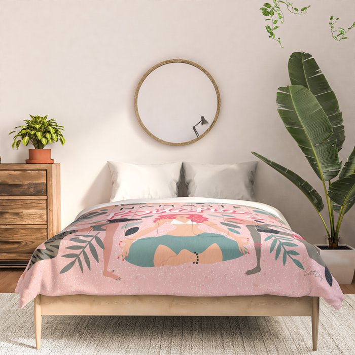 Namaste, Bitches - Pink Comforter Gallery Image 3