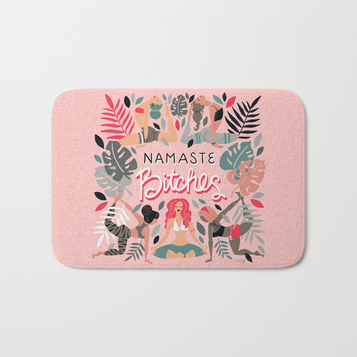 Namaste, Bitches - Pink Bath Mat Gallery Image 1