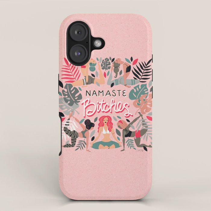 Namaste, Bitches - Pink iPhone Case Gallery Image 1