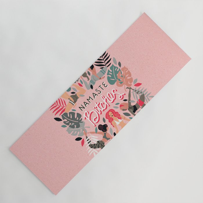 Namaste, Bitches - Pink Yoga Mat Gallery Image 1