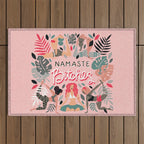 Namaste, Bitches - Pink Outdoor Rug Gallery Image 1