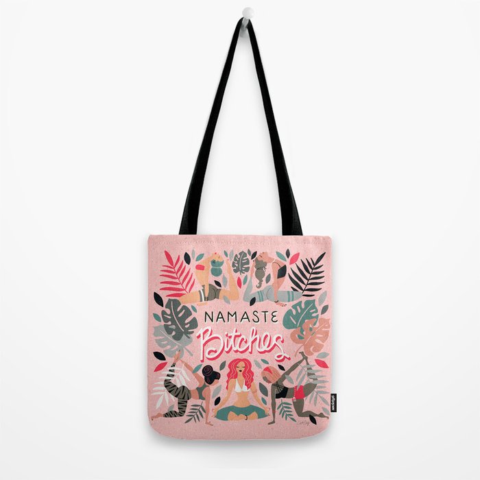 Namaste, Bitches - Pink Tote Bag Gallery Image 2