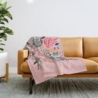 Namaste, Bitches - Pink Throw Blanket Gallery Image 1