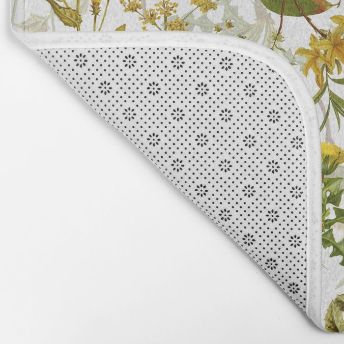 Vintage & Shabby Chic - Yellow Wildflowers Bath Mat Gallery Image 2