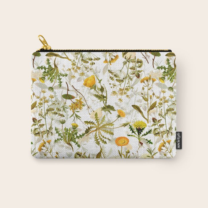 Vintage & Shabby Chic - Yellow Wildflowers Carry All Pouch Gallery Image 1