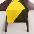 Colorful Parasol Black Yellow Background #decor #society6 #buyart Table Runner Gallery Image 1