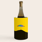 Colorful Parasol Black Yellow Background #decor #society6 #buyart Wine Chiller Gallery Image 1