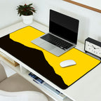 Colorful Parasol Black Yellow Background #decor #society6 #buyart Desk Mat Gallery Image 2