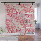 Pink flowers of peonies Wall Mural Gallery Image 1