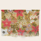 Christmas Poinsettia Flowers Gold Pattern Wall Hanging Gallery Image 1