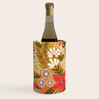 Christmas Poinsettia Flowers Gold Pattern Wine Chiller Gallery Image 3