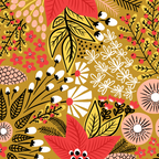Christmas Poinsettia Flowers Gold Pattern Coffee Mug Gallery Image 2