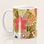 Christmas Poinsettia Flowers Gold Pattern Coffee Mug Gallery Image 3