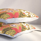 Christmas Poinsettia Flowers Gold Pattern Pillow Sham Gallery Image 3