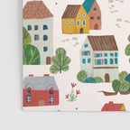 Cozy Village House Pattern Poster Gallery Image 3