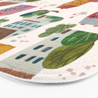 Cozy Village House Pattern Bath Mat Gallery Image 3